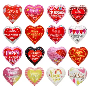 Cross-Border for 18inch Single Heart English Valentine's Day Qixi Festival <strong>Aluminum</strong> <strong>Foil</strong> <strong>Balloon</strong> Wedding Party Decoration - Product Image 2
