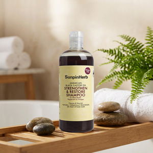 Jamaican Black Castor Oil Anti-Dandruff Anti-Frizz Nourishing Moisturizing Liquid <b>Shampoo</b> Shea Butter Peppermint Fluffy Dry - Product Image 1