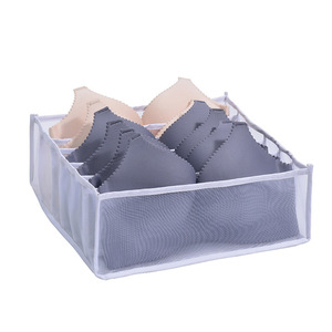 Foldable Mesh <b>Drawer</b> <b>Storage</b> <b>Box</b> For Underwear Pants Clothing Organizer Rectangle Foldable Without Lid Home Use - Product Image 4