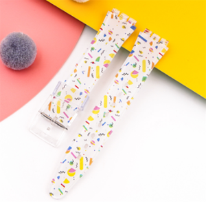 Offre Spéciale impression 16mm 17mm 19mm bandes Silicone Sport caoutchouc bracelets de montre bracelets pour <span class=keywords><strong>Swatch</strong></span> Silicone bracelet de montre - Product Image 1