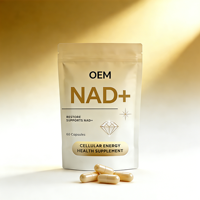 Compléments en capsules OEM NAD+ nicotinamide nucleoside beauté et antioxydant, 60 capsules/flacon, personnalisables pour la santé, qualité alimentaire