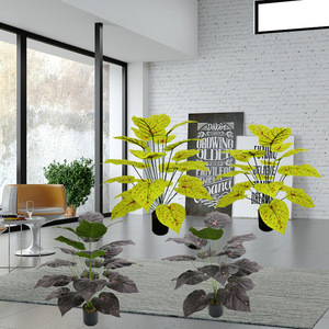 Vente en gros de feuilles de patate douce artificielles bonsaï en plastique feuilles de pothos en <span class=keywords><strong>pot</strong></span> <span class=keywords><strong>pour</strong></span> salon bureau sol balcon décoration - Product Image 1