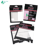Boîtes d'emballage personnalisées pour bonnets en satin avec fenêtre transparente en PVC, pour durags et bonnets tressés, conception gratuite