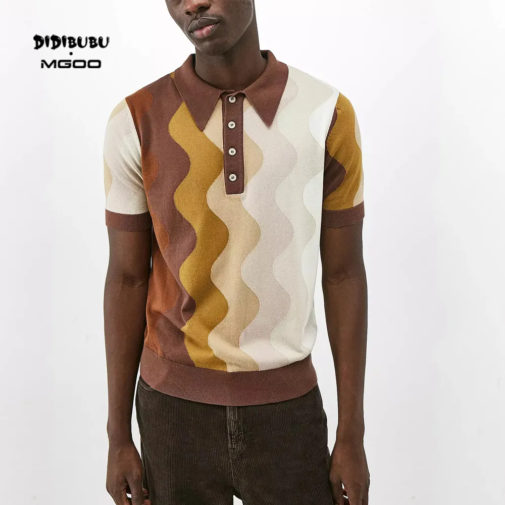 DIDIBUBU MGOO Pima Baumwoll-T-Shirt Custom London Gestricktes Polos hirt T-Shirt Polo-T-Shirts