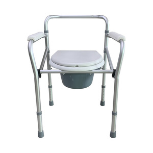 Toilet Chair Aluminum Alloy HJK-C814L <b>Folding</b> With Seat And <b>Bucket</b> For Bathroom Use - Product Image 1