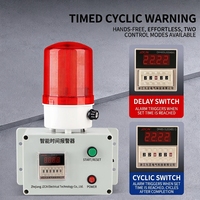 Chronomètre industriel avec alarme, cycle de synchronisation, rappel de temps de travail, affichage sonore et visuel, stroboscopique rotatif lumineux 120 dB