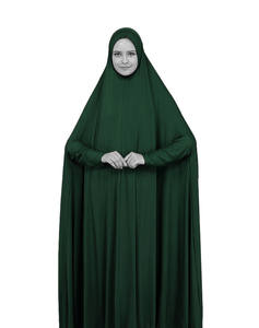 批发土耳其一体式高品质祈祷头巾头顶踝长穆斯林女装Khimar Jilbab Abaya - Product Image 3