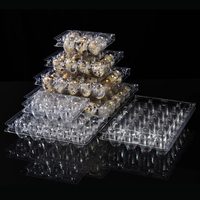 Plateau d'oeufs de caille en matériau PET Offre Spéciale haute transparence 12(3*4) pièces pour l'entreposage et les fournitures de supermarché