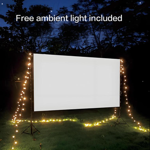 100-Inch 16:9 PVC <strong>Projection</strong> <strong>Screen</strong> Fast-Folding Outdoor Camping and Garden 4K Resolution for Outdoor Cinema Use - Product Image 2