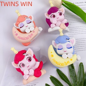 Nhà Máy bán hàng trực tiếp tùy chỉnh phim hoạt hình dễ thương <span class=keywords><strong>3D</strong></span> có thể tháo rời Pony Anime Shape IP tẩy cho trẻ em - Product Image 1