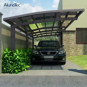 Polycarbonate Aluminum Modern Cover Waterproof Carport for 3 Cars