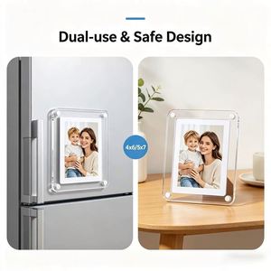 Shatterproof Acrylic Magnetic Photo <b>Frame</b> with Round Corner for Home & Office Desktop Display, <b>4x6</b>/5x7 Sizes - Product Image 4