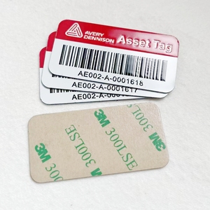 Etiqueta metálica personalizada para activos con etiqueta adhesiva 3M, código de barras y números de serie, impresión UV - Product Image 6