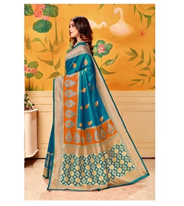 Sarees de Seda Artística para Ocasiones Especiales, Bodas y Fiestas, Venta al Por Mayor Alphanumero - Product Image 1