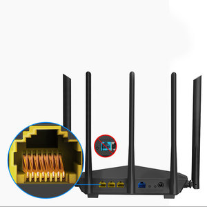 Routeur sans fil double bande AC1200 avec pare-feu et prise en charge VoIP, 5 antennes à gain élevé, 3 ports LAN pour la maison/le bureau et le gaming - Product Image 6