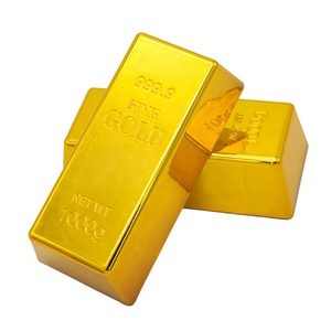 Fan Shu 24k Barre de <span class=keywords><strong>lingot</strong></span> d'or véritable plaquée or ABS, butoir de porte et presse-papiers - Product Image 2