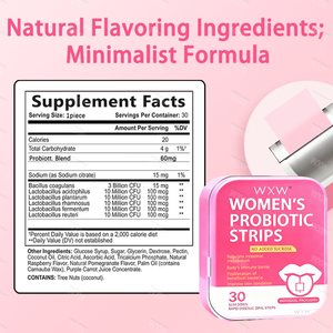 Bandes orales probiotiques pour femmes en marque propre, 3 milliards d'UFC pour la santé digestive et immunitaire - Product Image 4