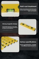 Niveau à bulle magnétique de 400 mm en alliage d'aluminium, haute précision, pour la construction