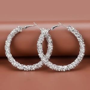 Pendientes de Aro E4161 en Oro Rosa con Cristales de Circonita, Joyería de Lujo para Mujer para Fiestas - Product Image 5