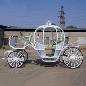 Роскошные свадебные декорации: металлическая карета Золушки, королевская карета принцессы, карета-тыква Золушки - Product Image 4