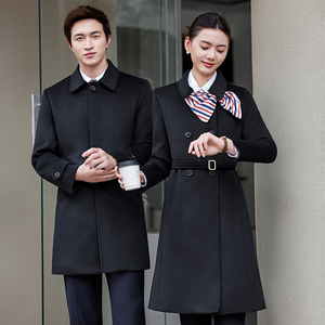 Cappotto Professionale in Lana, Abbigliamento da Lavoro Invernale Imbottito per Uomo e <span class=keywords><strong>Donna</strong></span>, Uniforme Bancaria - Product Image 4