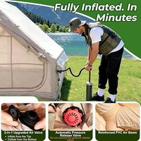 Tente gonflable pour 4 à 6 personnes, tente de camping 4 saisons, installation rapide, tente de camping gonflable, Oxford 300D, imperméable, haute qualité