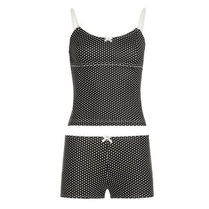 Nouvel ensemble sexy Y2K pour femme 2026 : débardeur en tricot à pois avec nœud et short au-dessus du genou – Tenue complète - Product Image 6