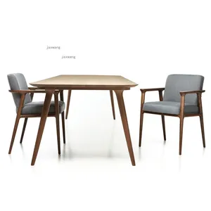 Chaises de salle à manger en bois de frêne nordique pour salon, chambre à coucher, chaise d'ordinateur avec dossier, <span class=keywords><strong>fauteuil</strong></span> de loisirs simple en tissu pour balcon et appartement - Product Image 1