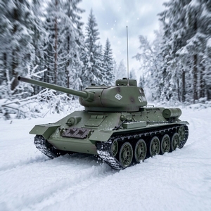 HengLong 3909-1 1/16 Char soviétique <span class=keywords><strong>T34</strong></span>-85 RC RTR 7.0 TK7.0 2.4GHz avec fumée, son, tir de billes de 6mm, combat IR, 7.4V 1800mAh - Product Image 1