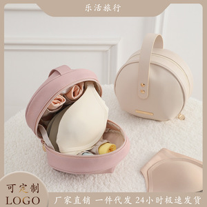 Sac de rangement de voyage rond en polyester, organisateur de vêtements durable pour chambre à coucher, rose, beige, gris, bleu - Product Image 5