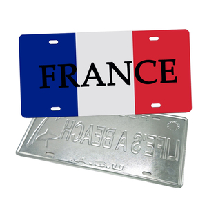 Logo personnalisé impression aluminium souvenir plaque d'immatriculation de voiture français <span class=keywords><strong>paris</strong></span> <span class=keywords><strong>france</strong></span> plaque d'immatriculation de voiture - Product Image 6
