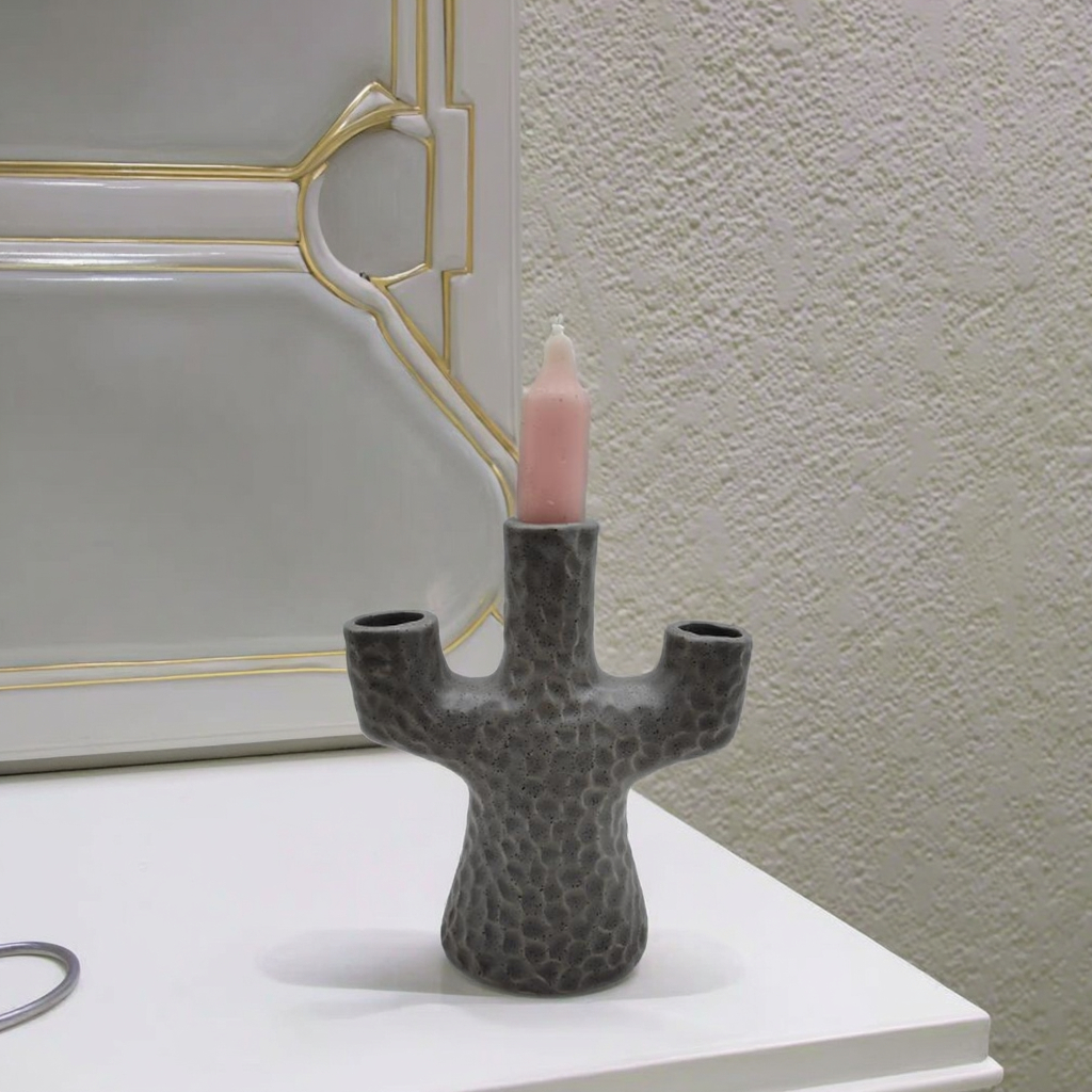 Nordic Simple Ceramic Taper Candlestick Holders for Home Decoration and Christmas Occasions Ceramic Candle Holder