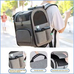 Free Sample Breathable Airline Approved Spacious Waterproof Transparent Bag Bubble Mesh Pet Carrier <b>Backpack</b> for <b>cats</b> and dogs - Product Image 5