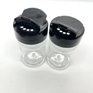 도매 저가 2 Oz 플립 오픈 조미료 항아리/60 ml 작은 향신료 항아리 플라스틱 용기 조미료 저장