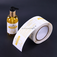 Etiquette cosmétique vinyle étanche personnalisée autocollant adhésif feuille d'or luxe gaufré rouleau d'étiquette pour parfum nettoyant pour le corps