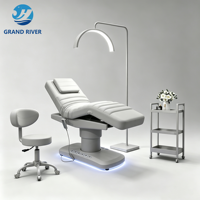 Table de massage électrique multifonctionnelle, table de massage réglable à 3 moteurs, lit de beauté blanc pour salon, spa, lit pour extensions de cils, à vendre