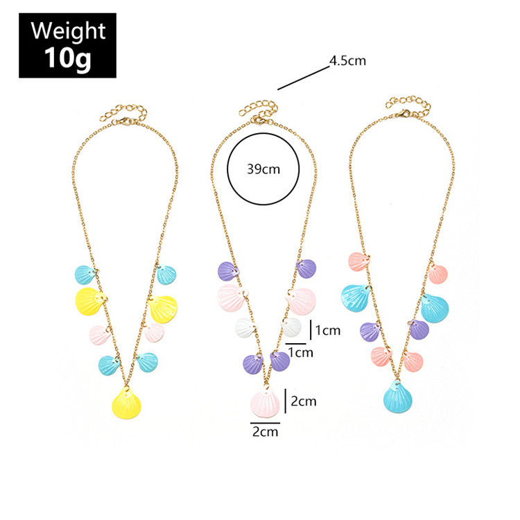 Trendz Mignon Plage Style Coquille Colorée Enfants Collier Bijoux Ensemble Pour Les Enfants