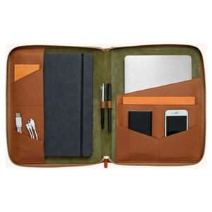 Smooth PU Leather Zip Around <b>A5</b> Notebook Portfolio Custom Embossed Logo Business <b>Diary</b> Corporate Gift Journal Wholesale OEM ODM - Product Image 4