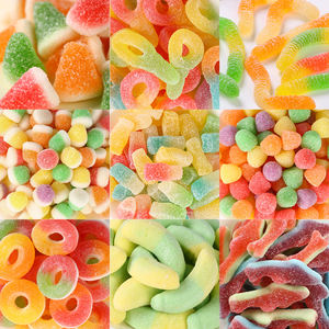 Bonbons gélifiés acidulés en vrac, vente en gros personnalisée, bonbons gélifiés aux saveurs de fruits, halal - Product Image 1