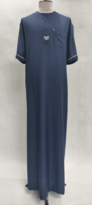 2025 Jubba marroquí para hombres árabe Thobe Kaftan hecho a mano con encaje delicado bordado seda Abaya elegante vestido bajo MOQ - Product Image 3