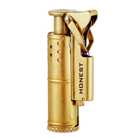 Briquet rétro en laiton - Briquet à kérosène finition antique, allumage à bras oscillant, cadeau haut de gamme pour hommes