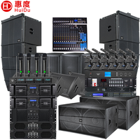 Sistema de Altavoces Line Array Profesional Dual de 12 Pulgadas, Conjunto Completo con Subwoofer, Amplificador, Mezclador y DSP para Conciertos, Escenarios e Iglesias
