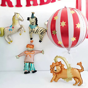 Set de Globos de Aluminio con Diseño de Circo, Cebra, León, Payaso y Carrusel, para Decoración de <span class=keywords><strong>Fiestas</strong></span> de Cumpleaños y Baby Shower - Product Image 5
