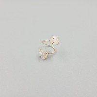 Bijoux à la mode cristal brut pierre précieuse réglable Double pierre anneau naturel améthyste Citrine Rose Quartz pour cadeau de guérison de fête