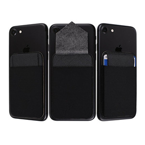 Mini tarjetero para teléfono móvil con palo elástico, patrón personalizable, autoadhesivo, funda para tarjeta de crédito, funda con solapa - Product Image 2