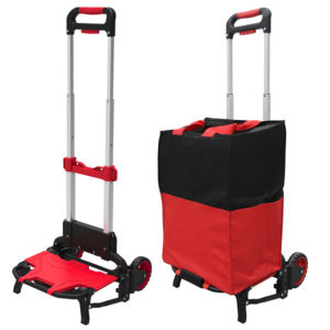 Chariot à main pliable pour bagages et marchandises en acier d'aluminium FW-90SE SHUNHE, 60 kg, empilable, avec sac de <span class=keywords><strong>shopping</strong></span>, vente chaude - Product Image 1