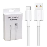 Kabel pengisi daya cepat, kabel Data Usb tipe c V8 Pd 1m dengan kotak paket untuk ponsel