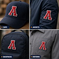 Patch en tissu PVC personnalisé avec lettres brodées en relief 3D pour vestes et chapeaux