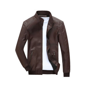 Veste de haute qualité 100% coton pour hommes Design élégant en cuir PU grande taille à la mode - Product Image 2