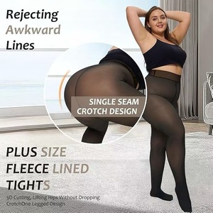 Pantimedias de Forro Polar Suave y Económicas de Fábrica, Medias Térmicas Opacas de Cintura Alta para Mujer, Medias Cálidas de Invierno para Mujer - Product Image 2